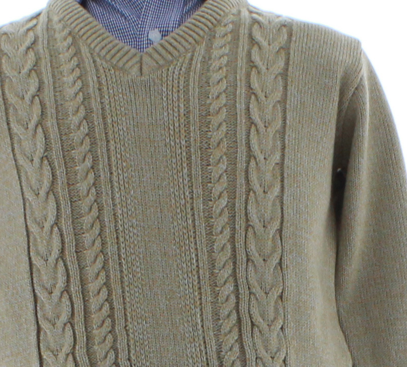 Sueter Niño Tejido Beige Cuello V 2406 1 a 10 Años.
