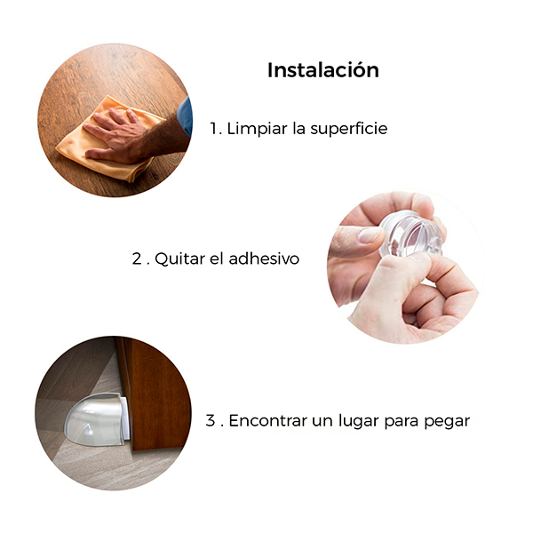 Tope Para Puerta Cuñas Antiderrapantes Para Puerta Casa - 8 Piezas