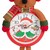 Reloj de pared decorativo con reno navideño, 65 cms. de altura, mod. 978140