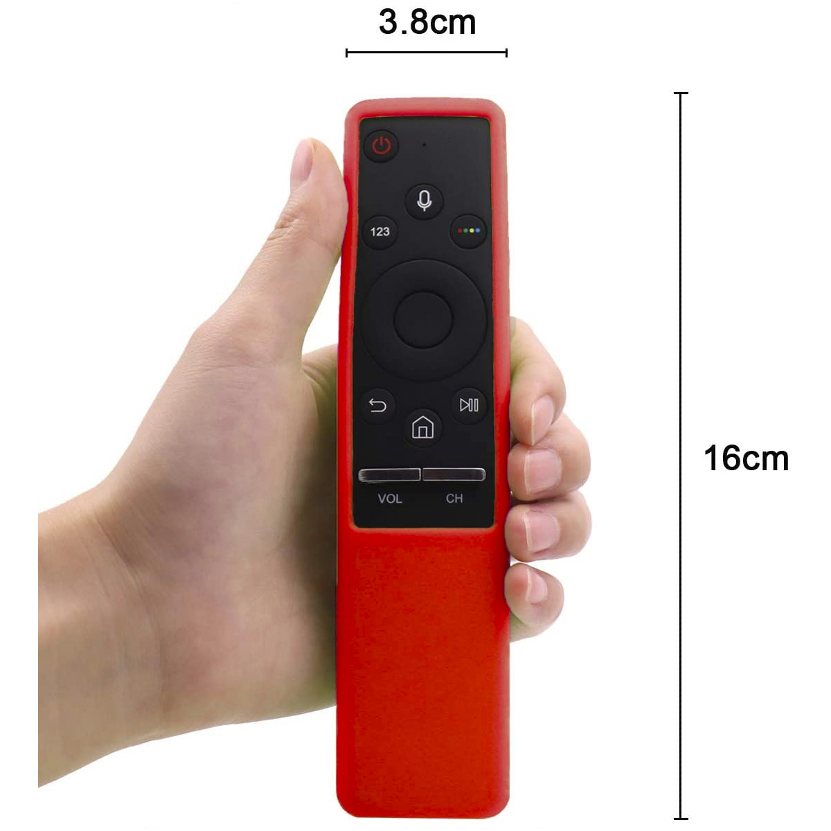 Funda Uiversal De Silicón Para Control Remoto Samsung Smart TV (Rojo)