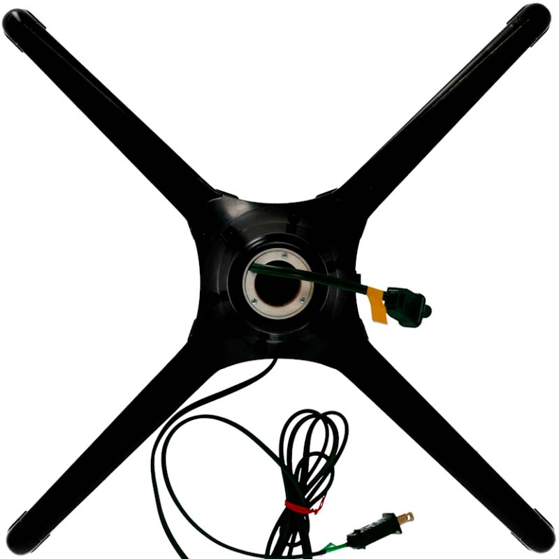 BASE GIRATORIA PARA ÁRBOL NAVIDEÑO DE 25.4 X 15.9 X 15.9 CM NEGRO