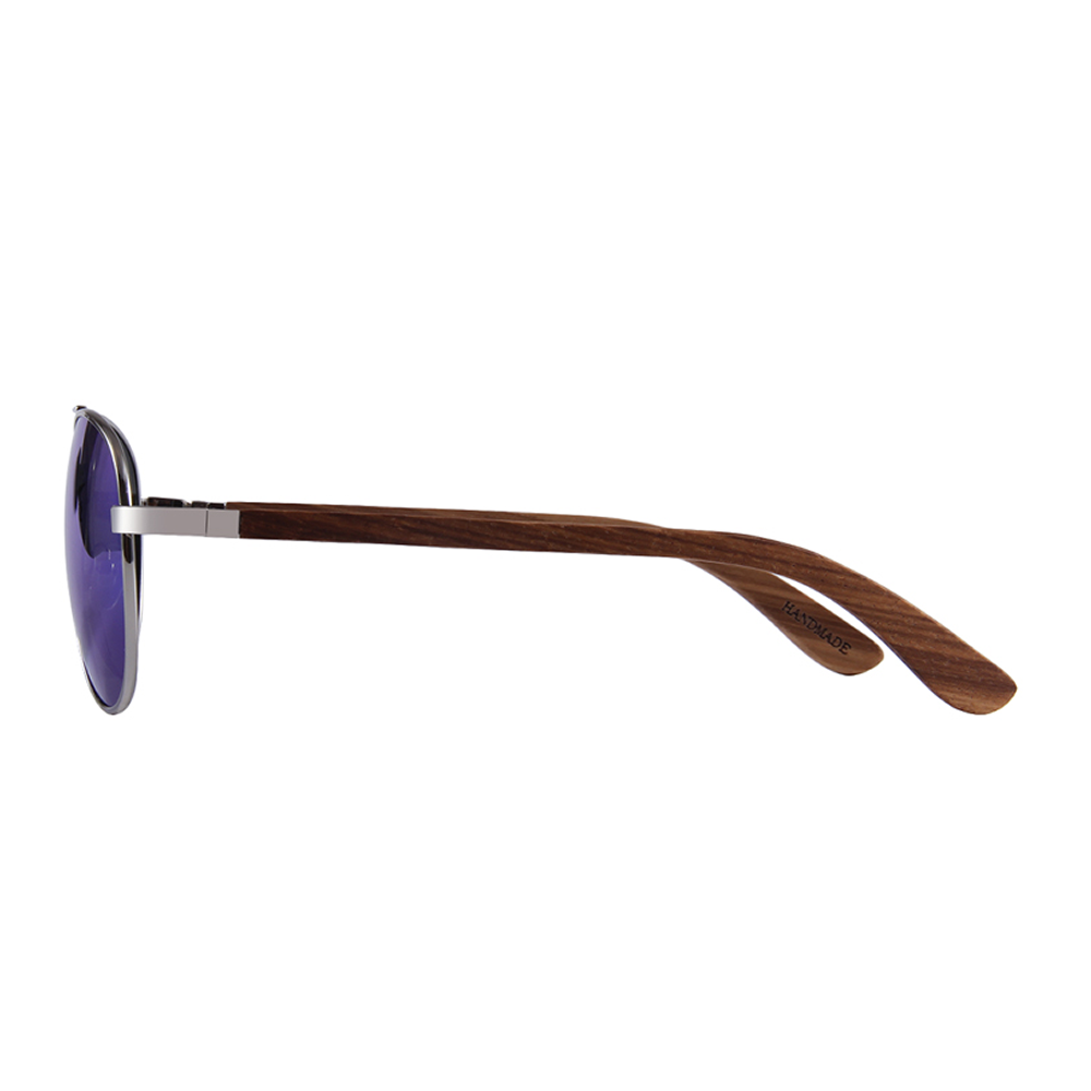 Lentes Gafas de Sol PANDAS Unisex para Hombre y Mujer Polarizados Aviador Espejados Verde de Madera UV400 Aquila Wood Esmeralda