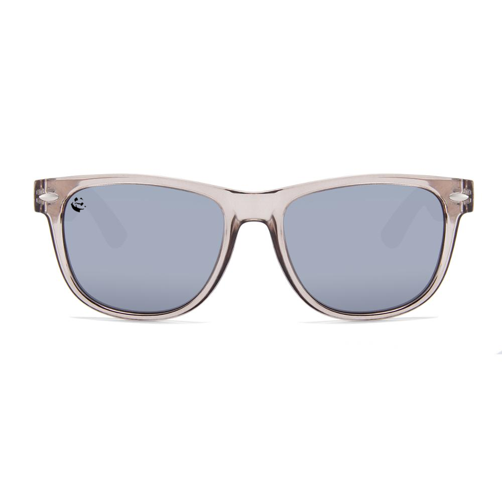 Lentes Gafas de Sol PANDAS para Hombre Caballero Polarizados Cuadrados Espejados Plateados de Madera UV400 Lobo Gris