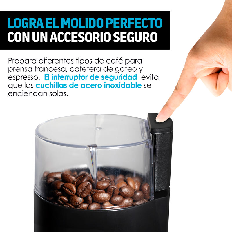Molino de Café y Especias Eléctrico Automático (50g) Redlemon