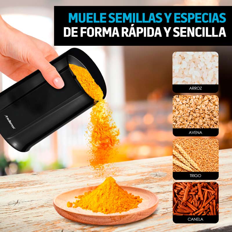 Molino de Café y Especias Eléctrico Automático (50g) Redlemon