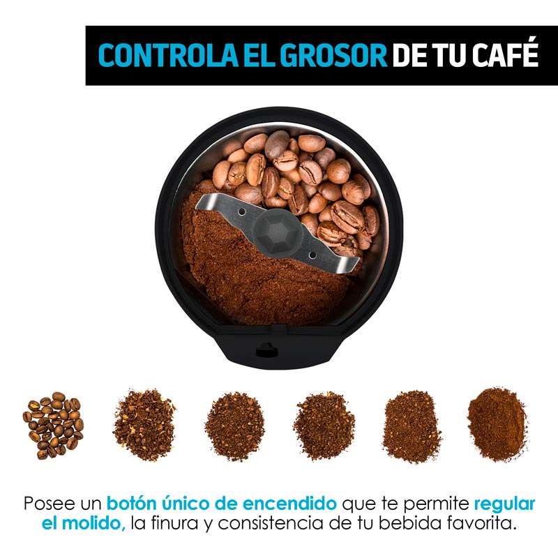 Molino de Café y Especias Eléctrico Automático (50g) Redlemon