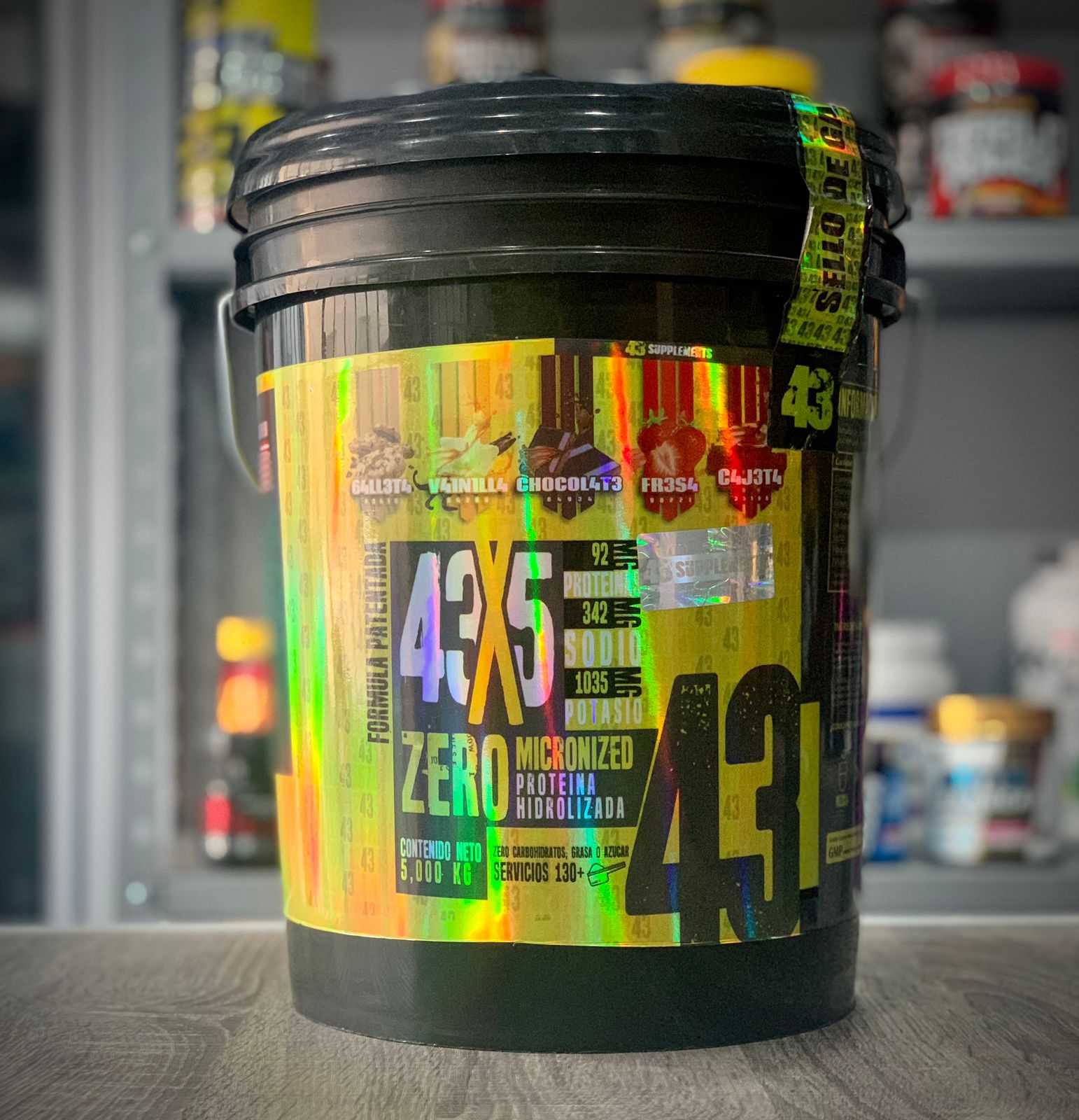 CUBETA 43 X 5, 5 SABORES DIFERENTES  ZERO C ARB 