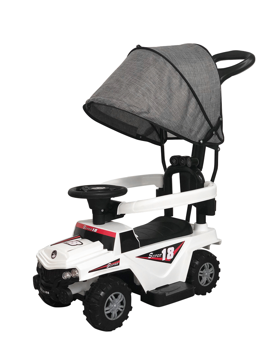 Carro Montable de Empuje Tipo Carriola para Bebe Luces - Sonido Color Blanco