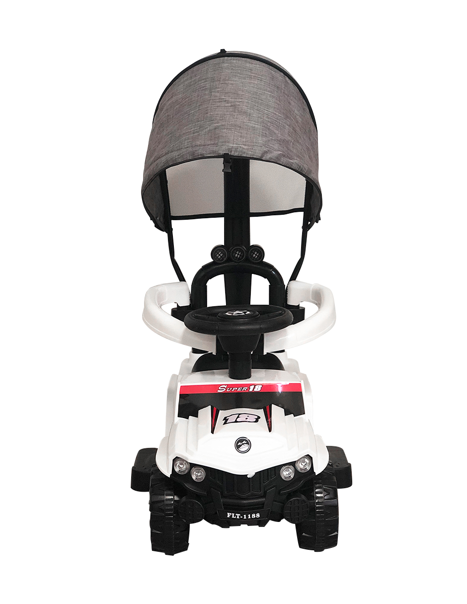 Carro Montable de Empuje Tipo Carriola para Bebe Luces - Sonido Color Blanco