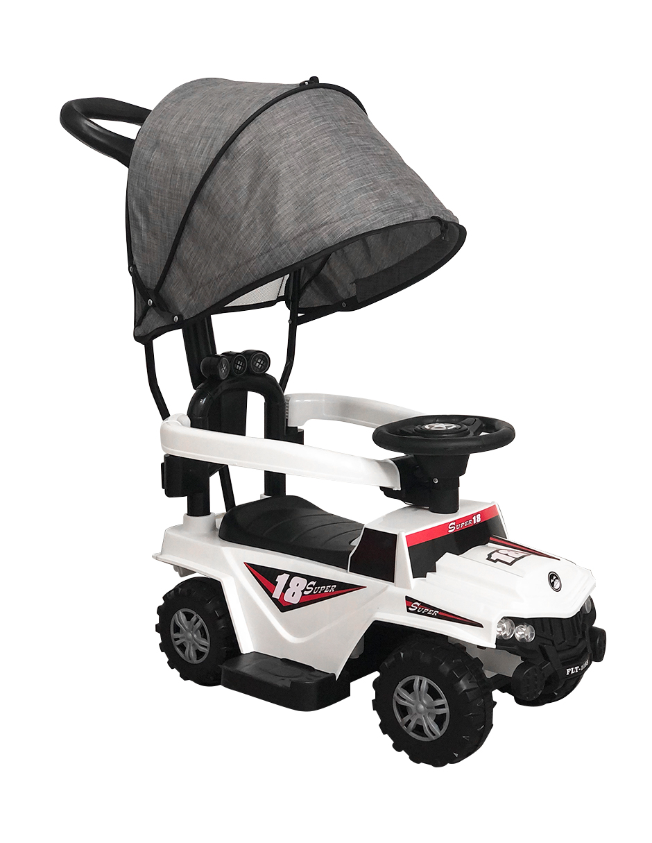 Carro Montable de Empuje Tipo Carriola para Bebe Luces - Sonido Color Blanco