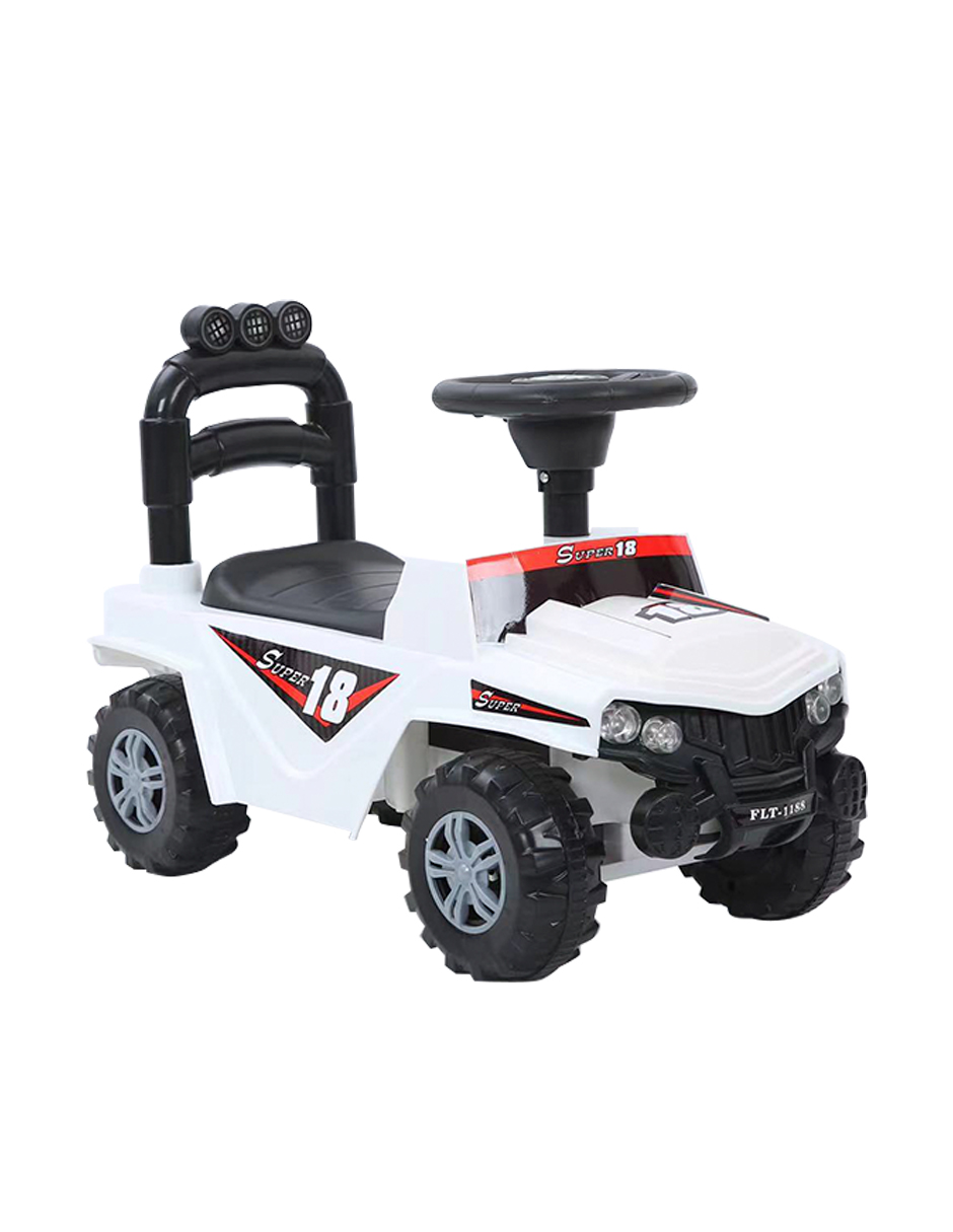 Carro Montable de Empuje Tipo Carriola para Bebe Luces - Sonido Color Blanco