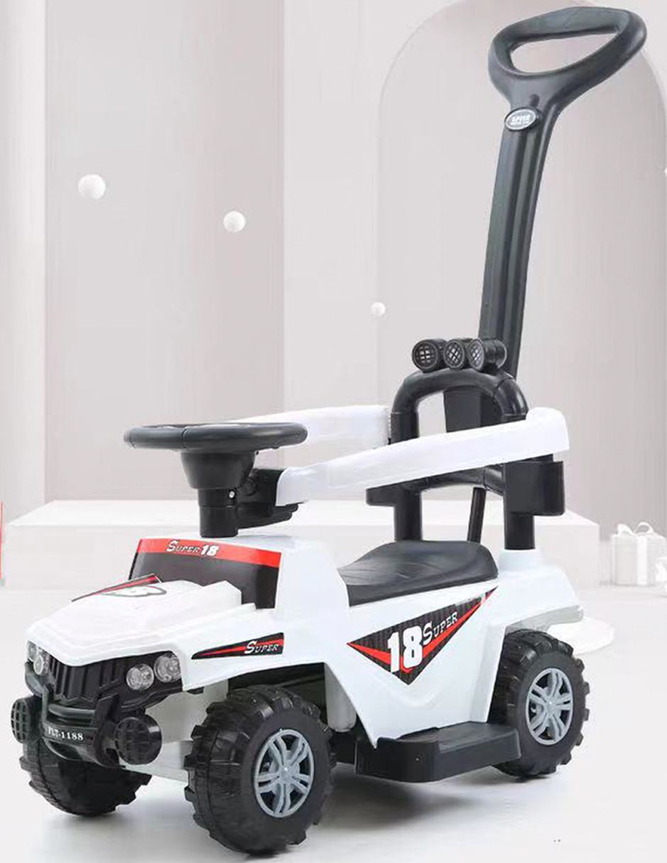 Carro Montable de Empuje Tipo Carriola para Bebe Luces - Sonido Color Blanco