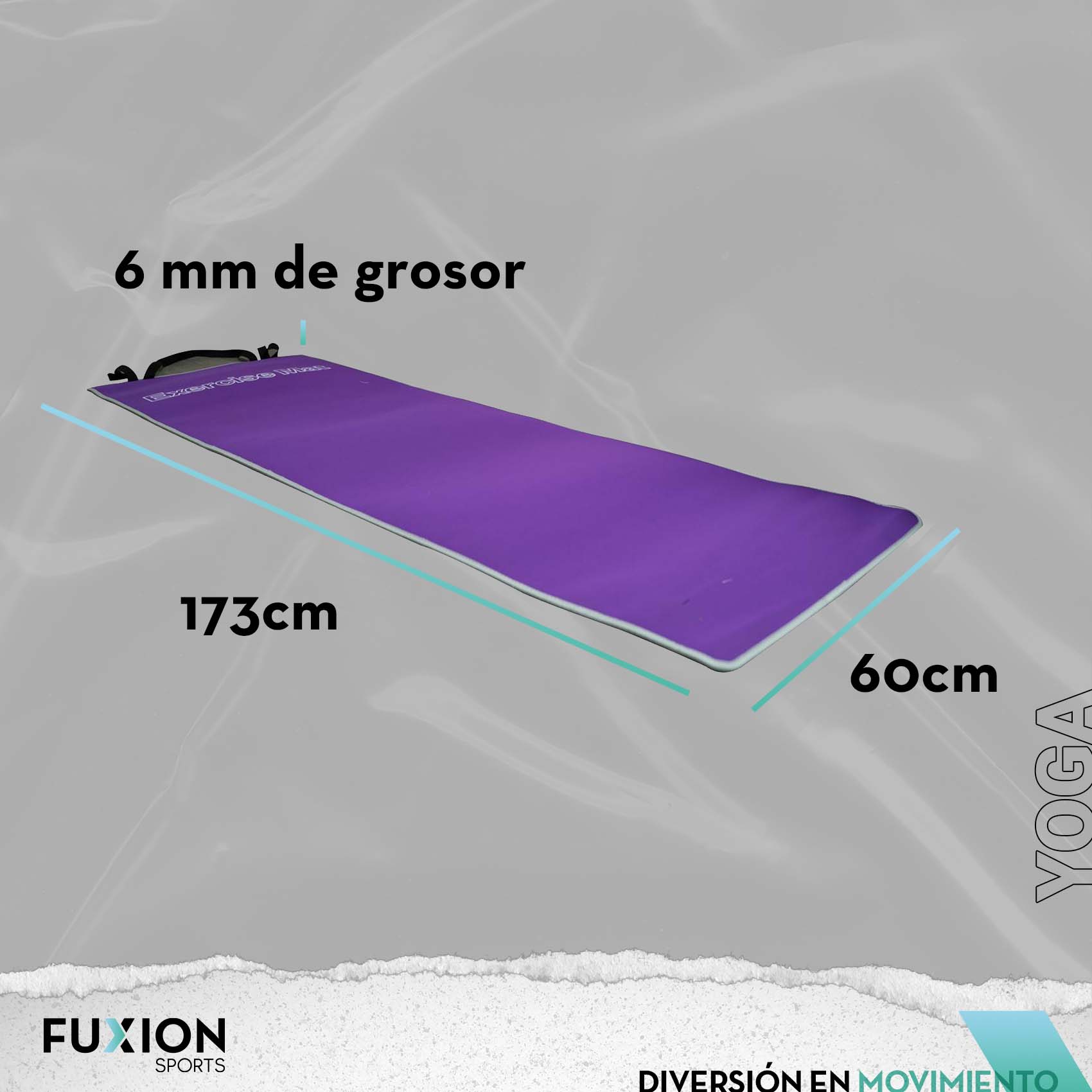 Tapete de yoga 6mm con cubierta de tela antideslizante(CL) 