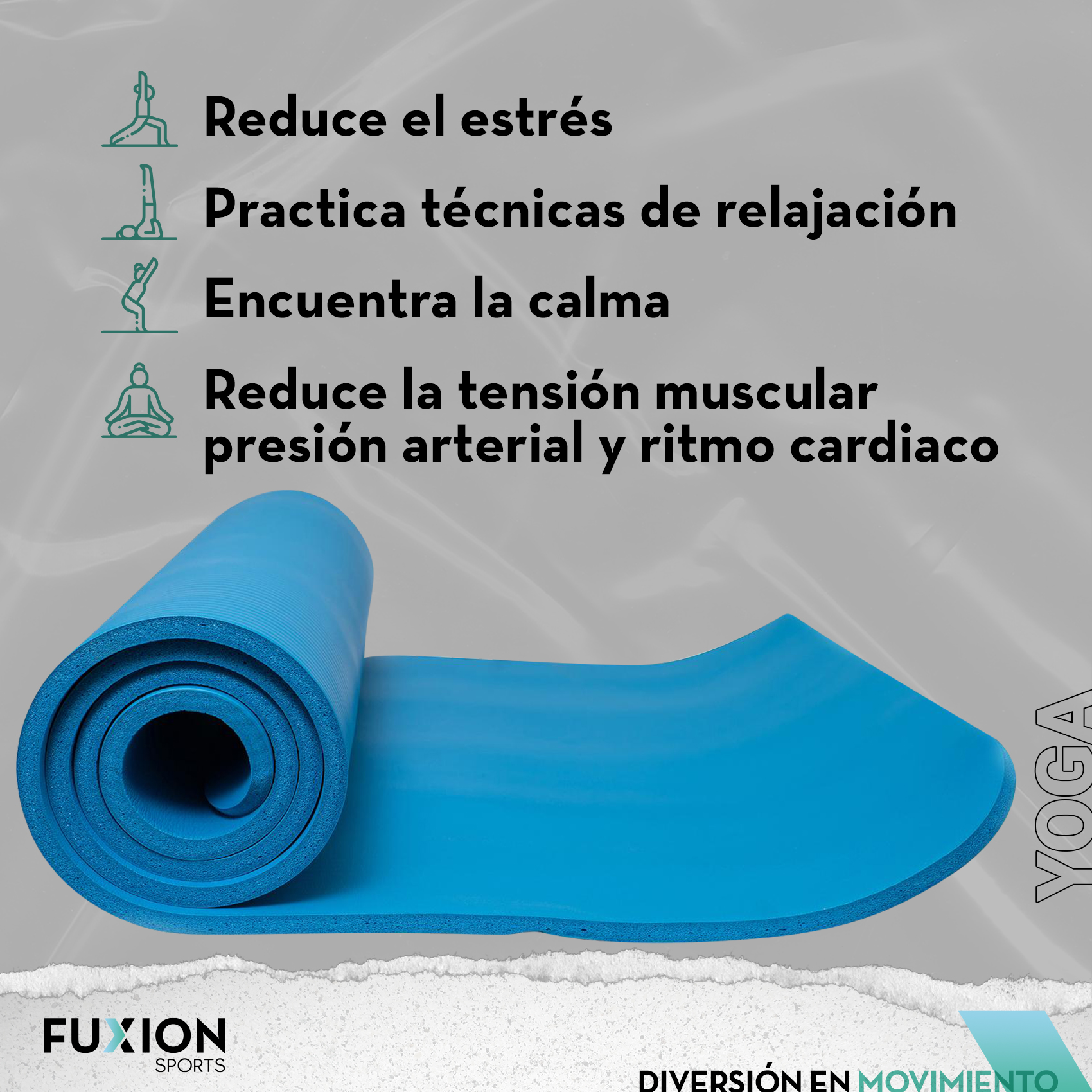 Tapete Para Yoga 10 Mm Fuxion Sports(CL) 