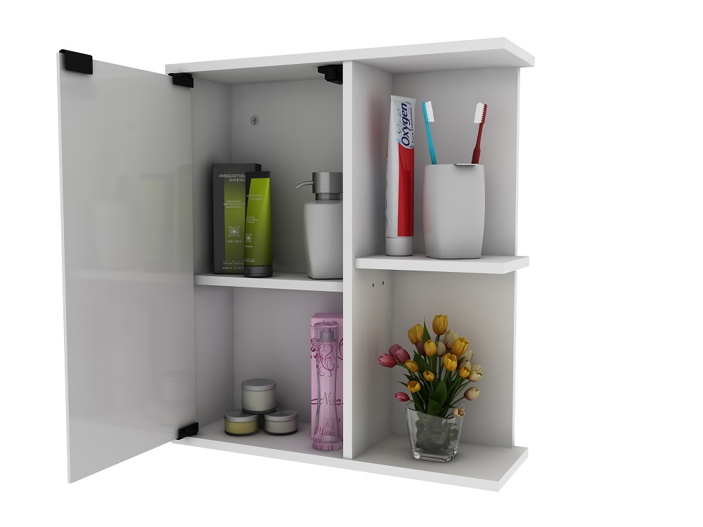 Botiquín Con Espejo Para Baño Color Blanco 