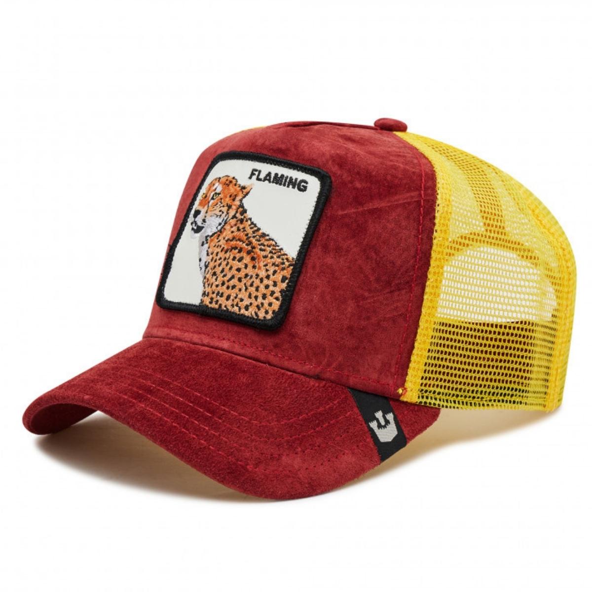 GORRA GOORIN BROS PIEL EDICION ESPECIAL ORIGINAL FLAMING COOL UNISEX TRUCKER