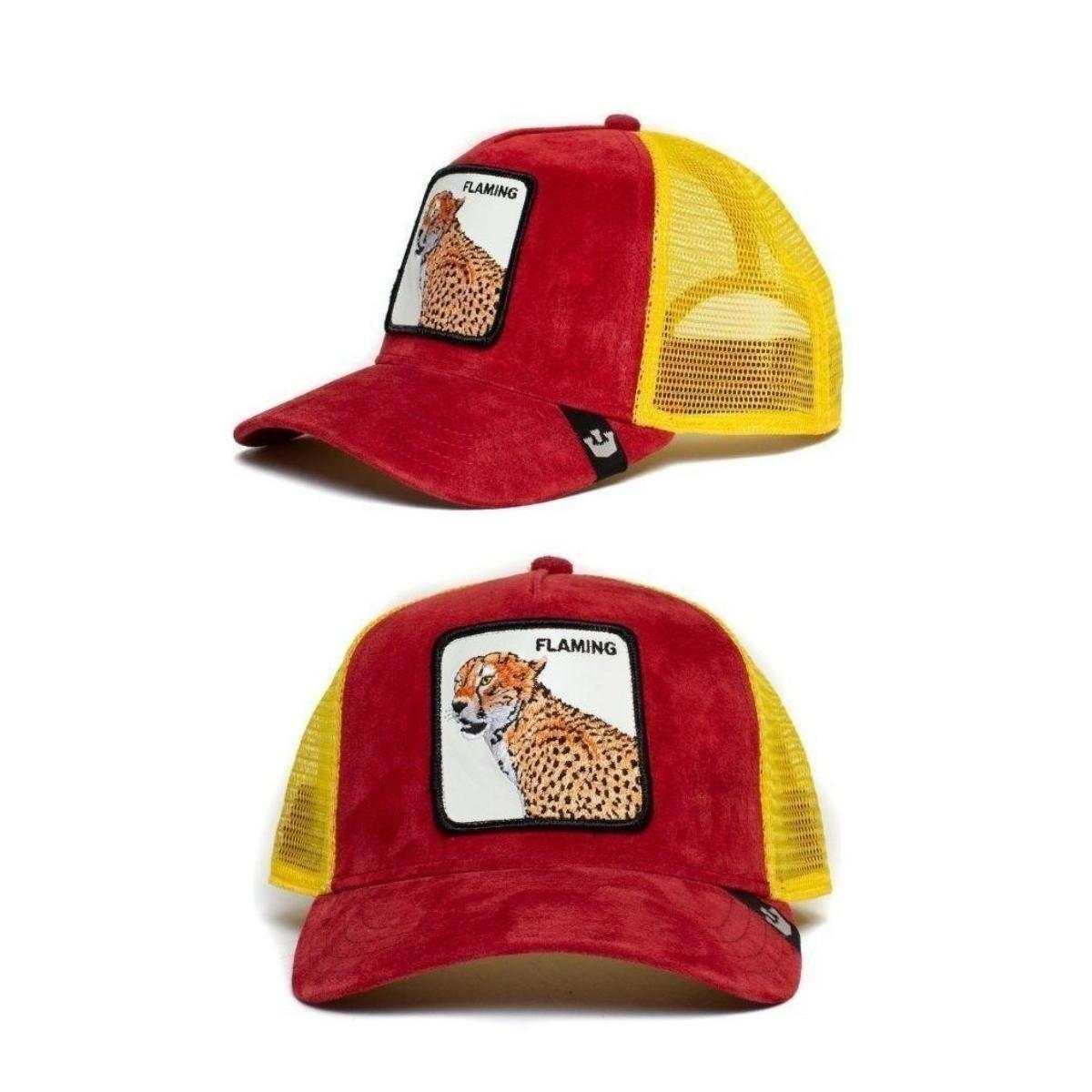 GORRA GOORIN BROS PIEL EDICION ESPECIAL ORIGINAL FLAMING COOL UNISEX TRUCKER