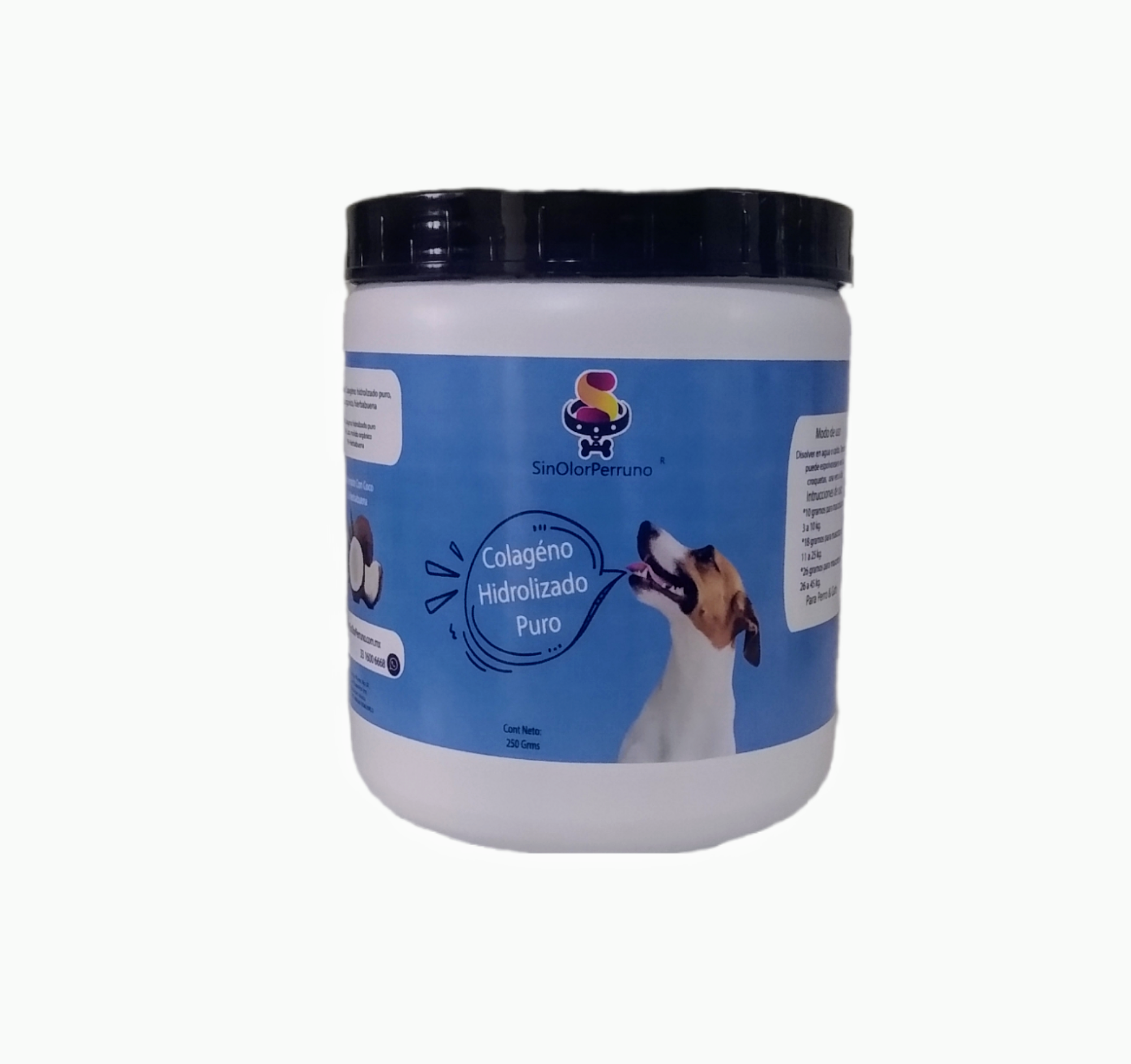 Sin Olor Perruno: Colágeno Hidrolizado Puro Para Mascotas 250 Grms