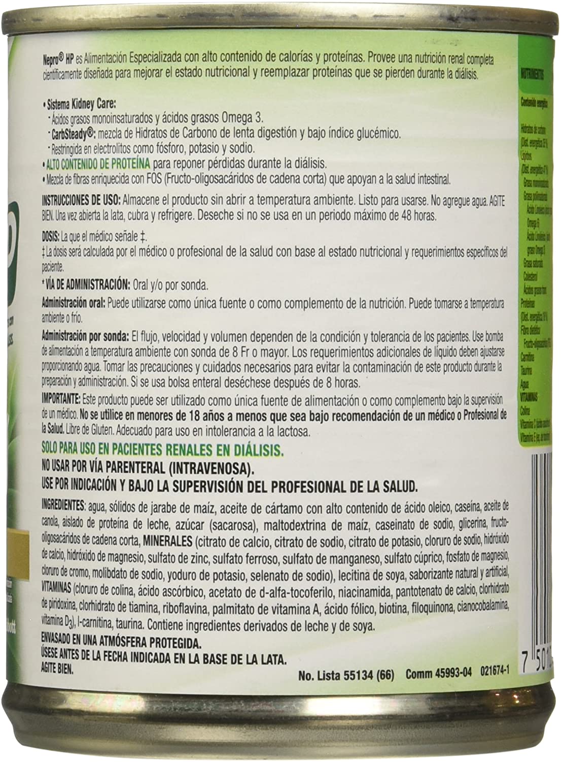 Nepro Hp Lata Con 237 Ml Sabor Vainilla Con 12 Piezas