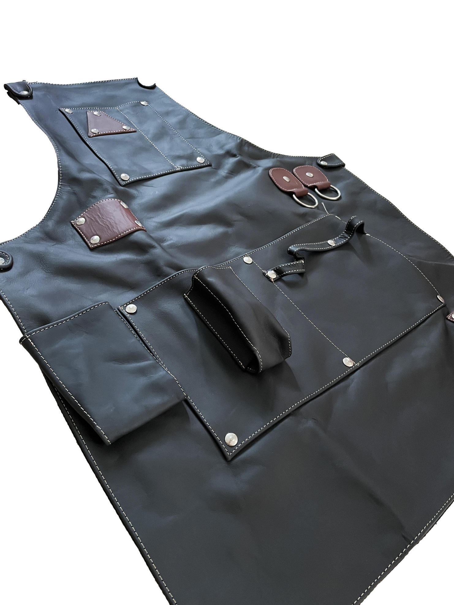 Mandil Parrillero Mesero Barbero 100% De Piel Vacuno