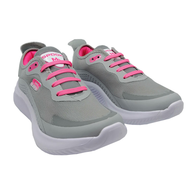 Tenis Spook 730 Gris Rosa Mujer Niña Ejercicio Gym 