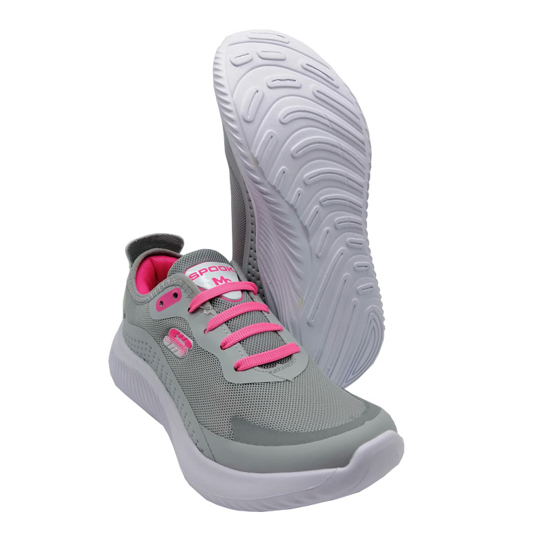 Tenis Spook 730 Gris Rosa Mujer Niña Ejercicio Gym 