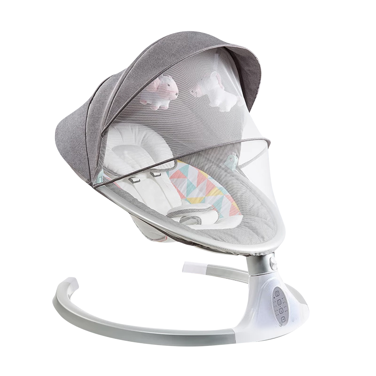 Moises para Bebe Columpio Mecedora Eléctrica Con Mosquitero Cuna 