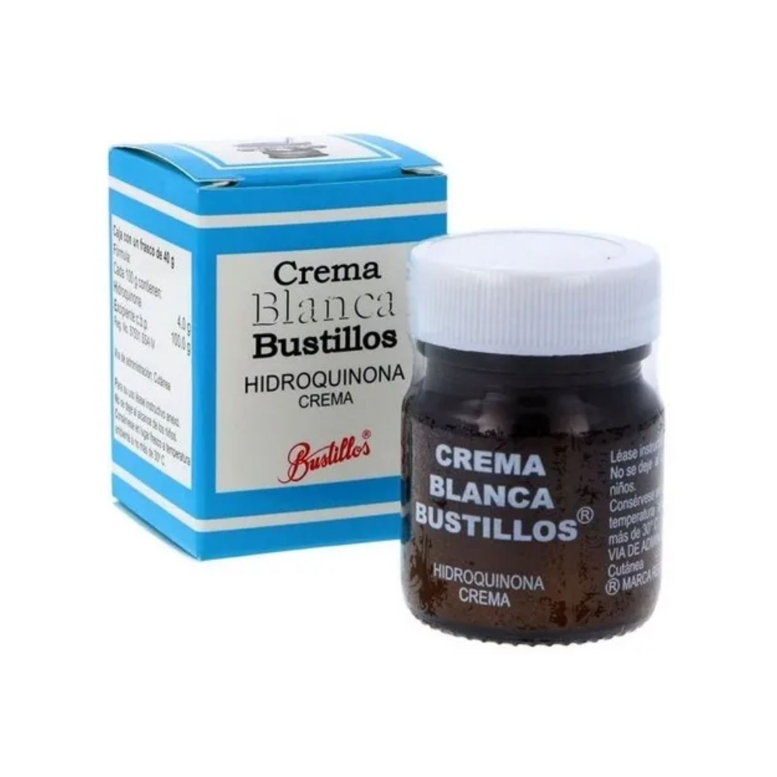 Crema Blanca Bustillos Hidroquinona Frasco 40 gr