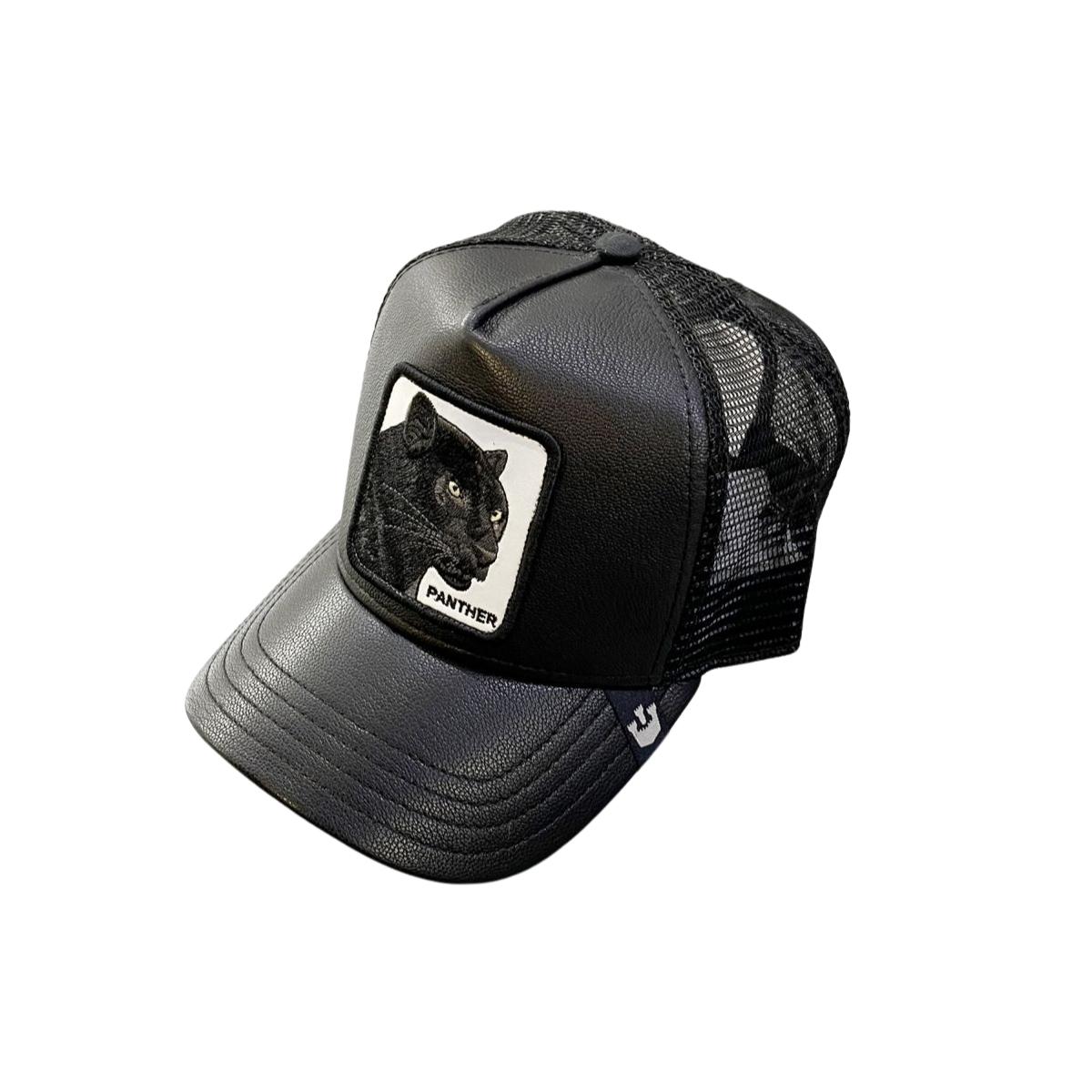 GORRA GOORIN BROS PIEL EDICION ESPECIAL PANTHER BLACK ELEGANTE ORIGINAL 