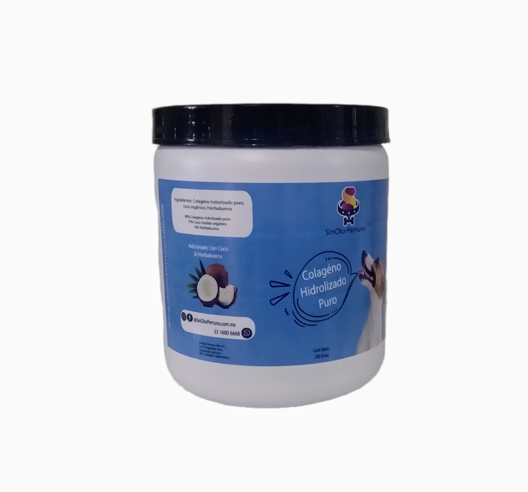 Sin Olor Perruno: Colágeno Hidrolizado Puro Para Mascotas 250 Grms