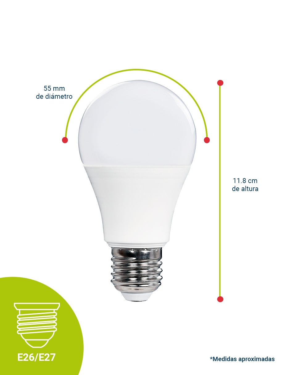 Foco Eco Icon Led Ahorrador Consume 12w Alumbra 85w Luz Fría