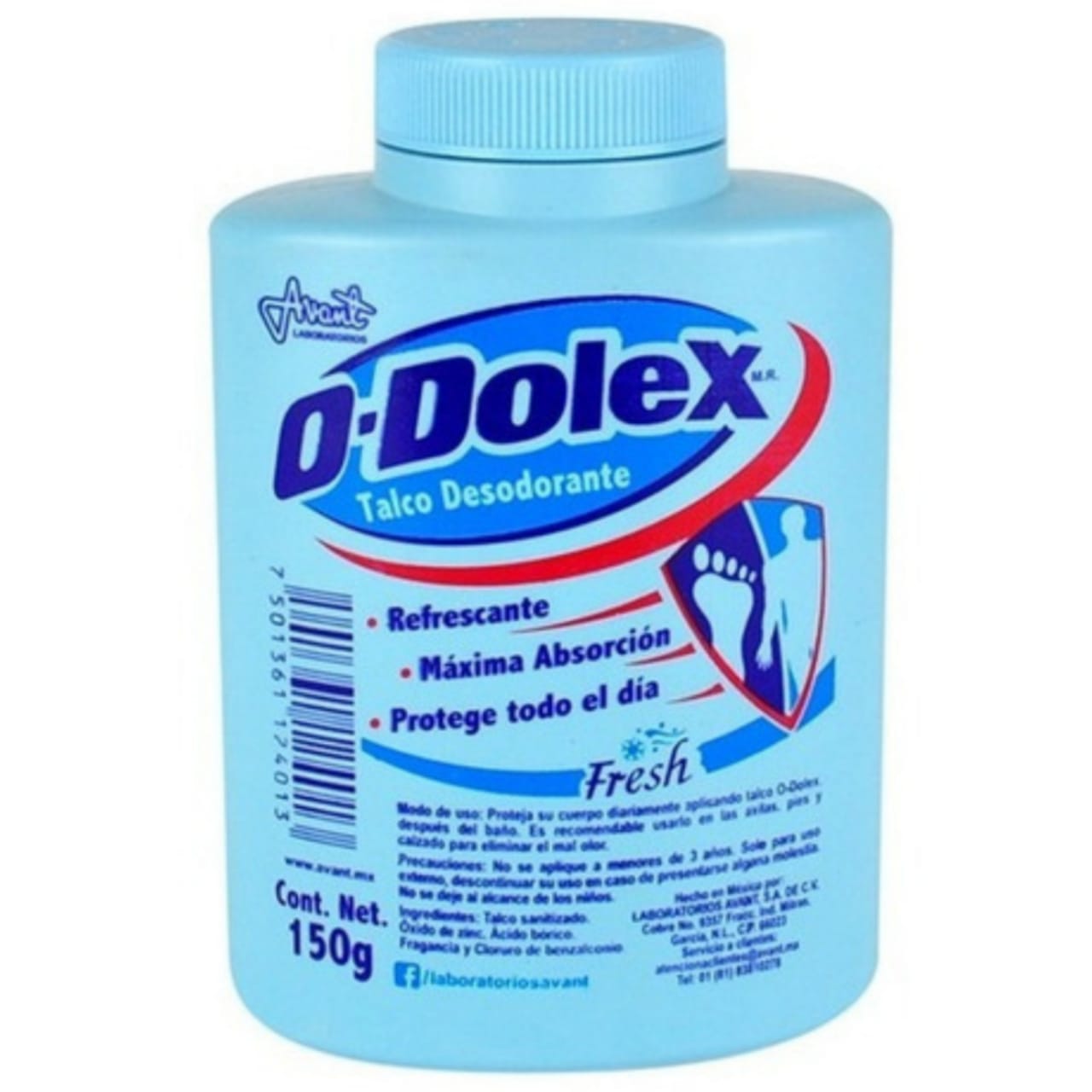 O-Dolex, Talco Desodorante, Cont. Neto.150g (3 piezas) Surtido