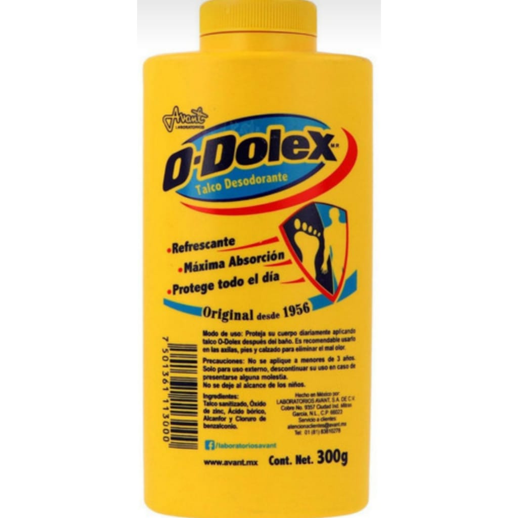 O-Dolex, Talco Desodorante, 300g (2 Piezas)