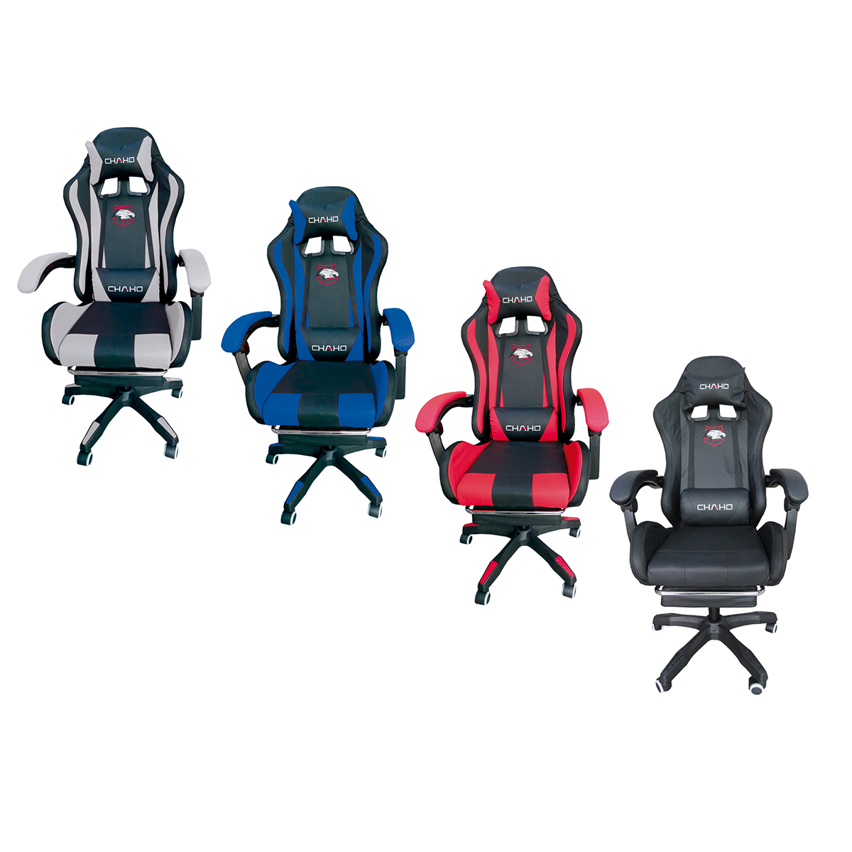 Silla Gamer Ergonomica Reclinable Luces Luz Led Rgb y Posapies Blanco con Negro