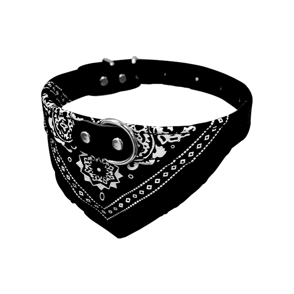 Collar Para Perro Gato Pequeños Pañuelo Paliacate Suave Negro