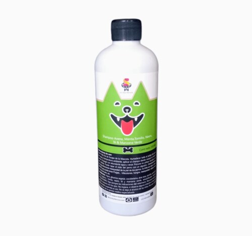 Sin Olor Perruno: Shampoo Avena, Aloe Vera, Menta Y Neem Aroma Té Y Manzana Verde 500 ml
