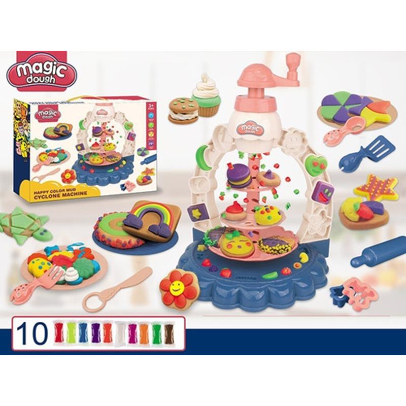 Masa Plastilina Moldeable Magica Set Con Accesorios  HAPPY COLOR MUD CYCLONE MACHINE