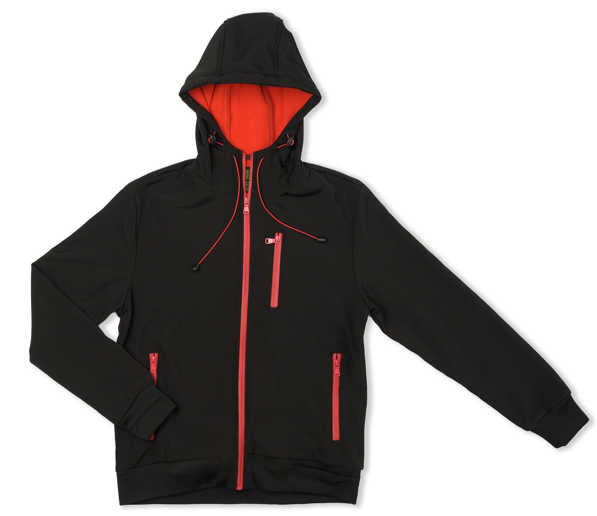 Sudadera Hoodie Con Capucha y Cierre De hombre Color Negro - R/R