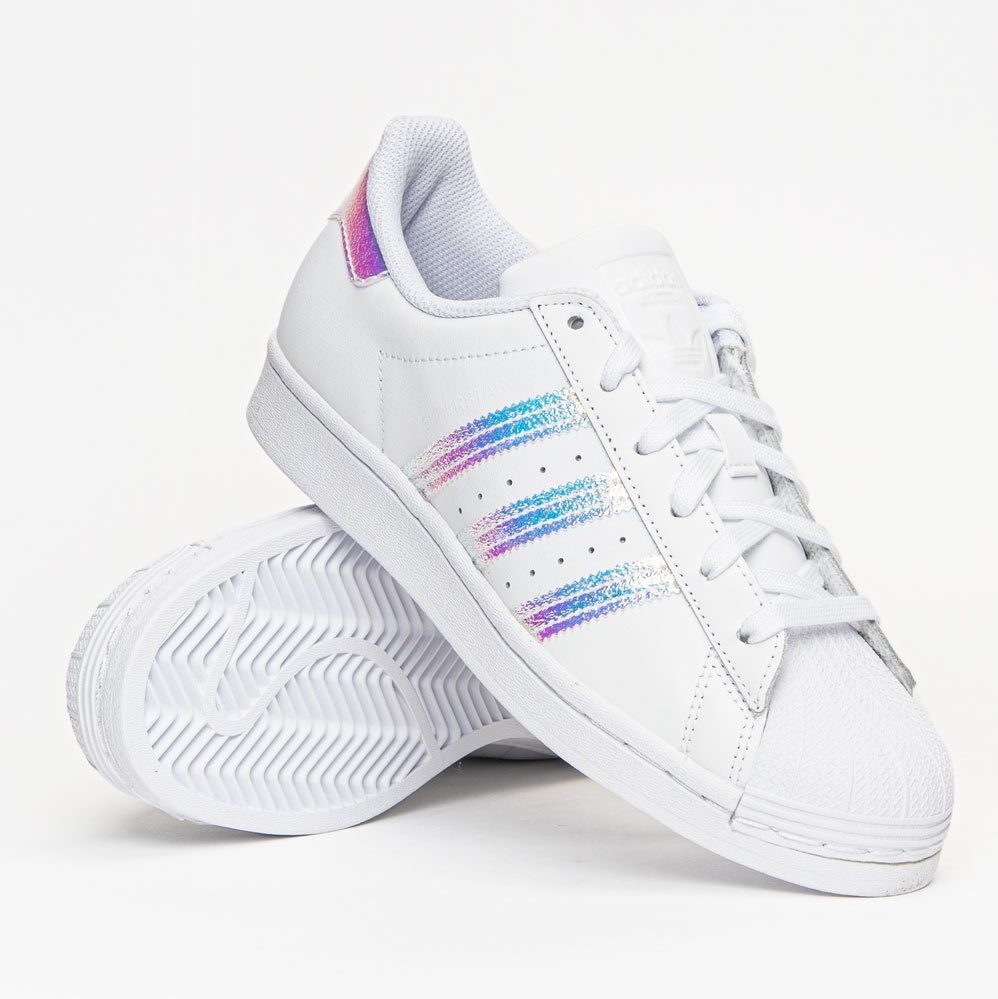 Tenis Adidas Superstar Blanco Iridiscente de Dama