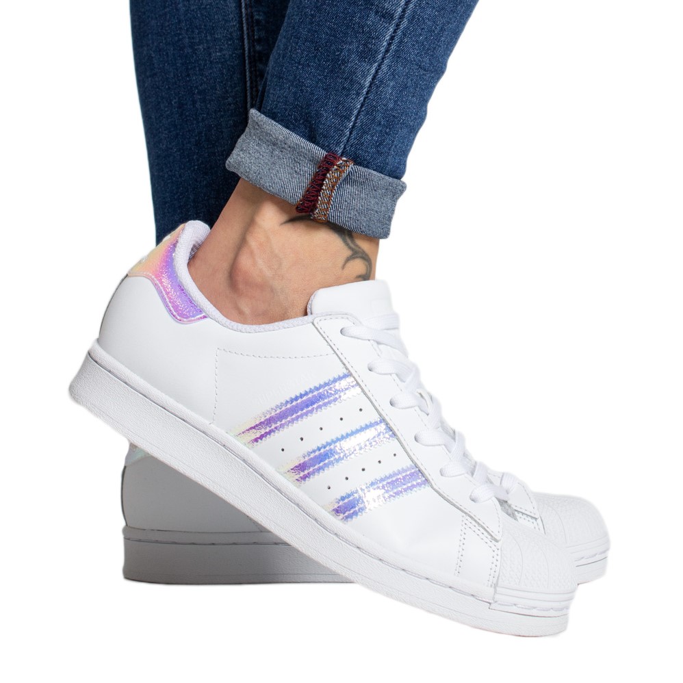 Tenis Adidas Superstar Blanco Iridiscente de Dama