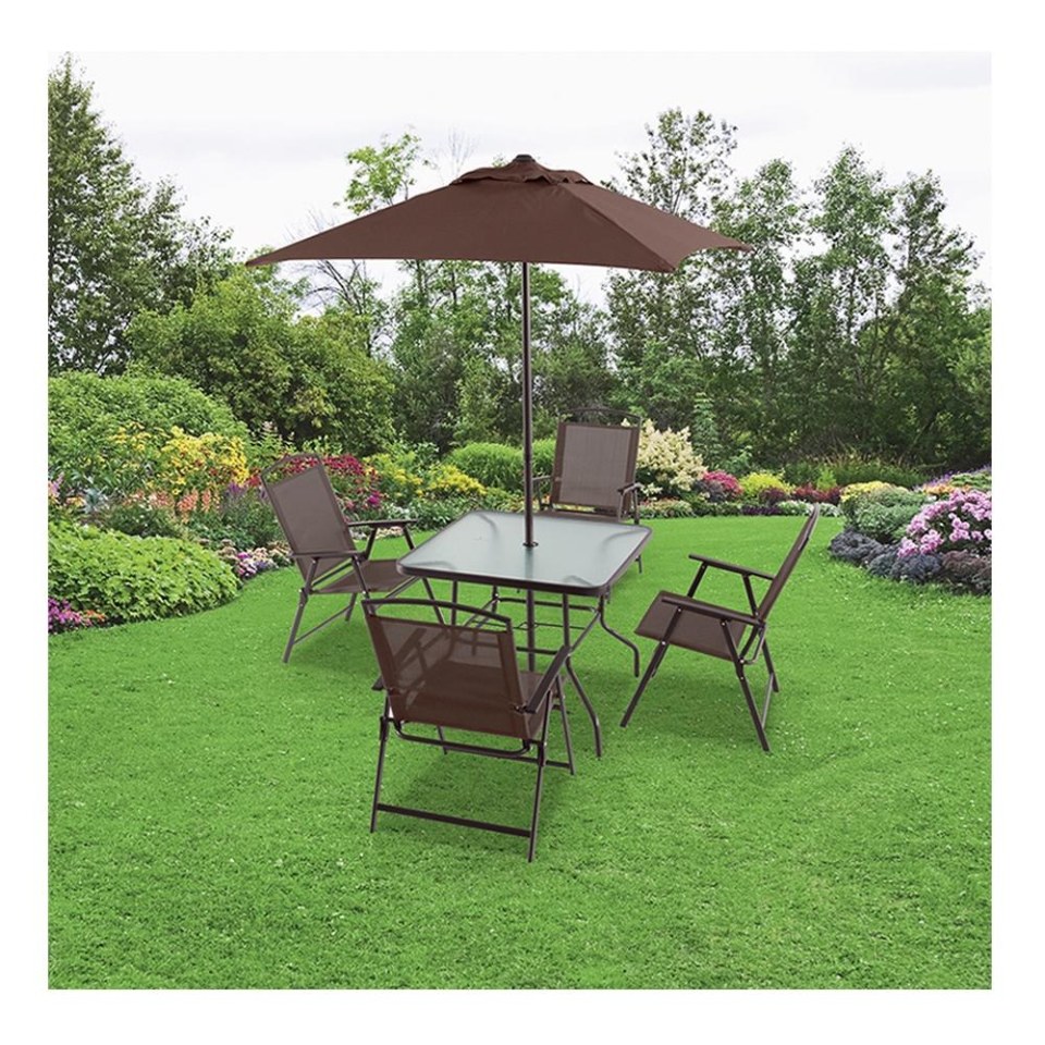 Set de Jardin Mainstays Cuadrado 6 Piezas Chocolate