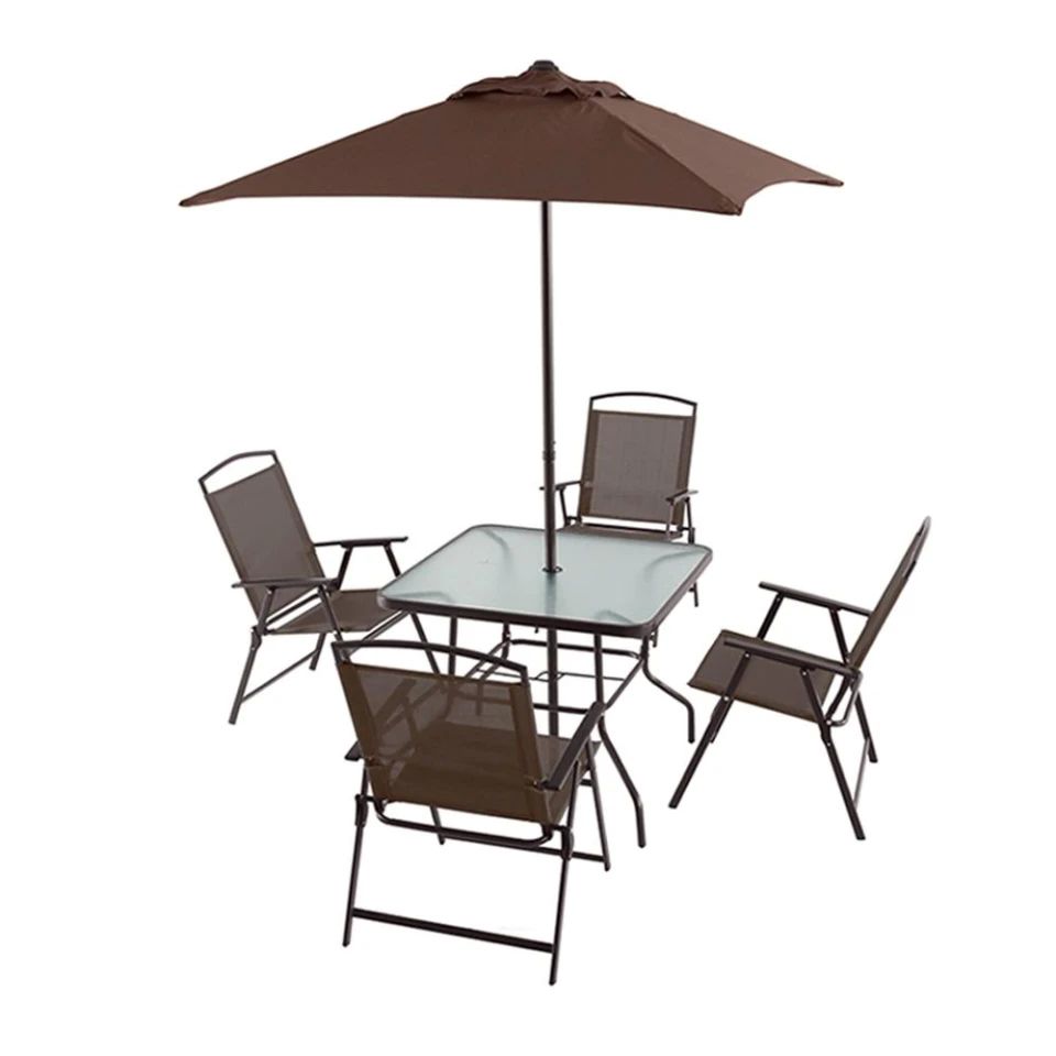 Set de Jardin Mainstays Cuadrado 6 Piezas Chocolate
