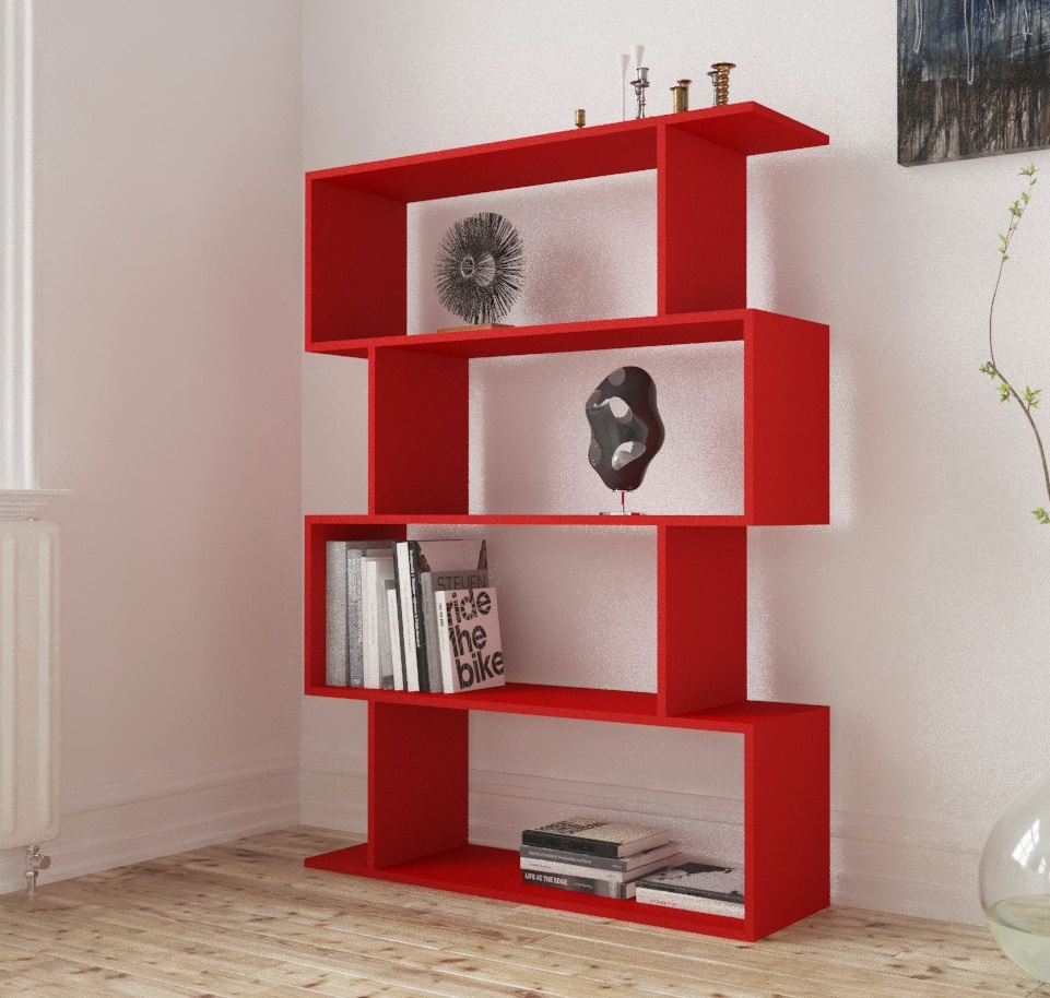 Librero Minimalista Urban Rojo