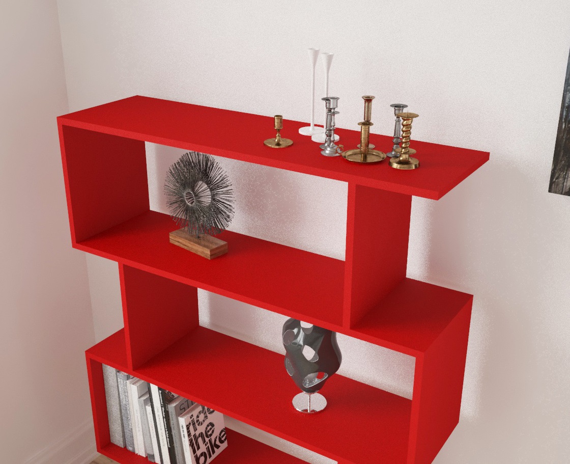 Librero Minimalista Urban Rojo