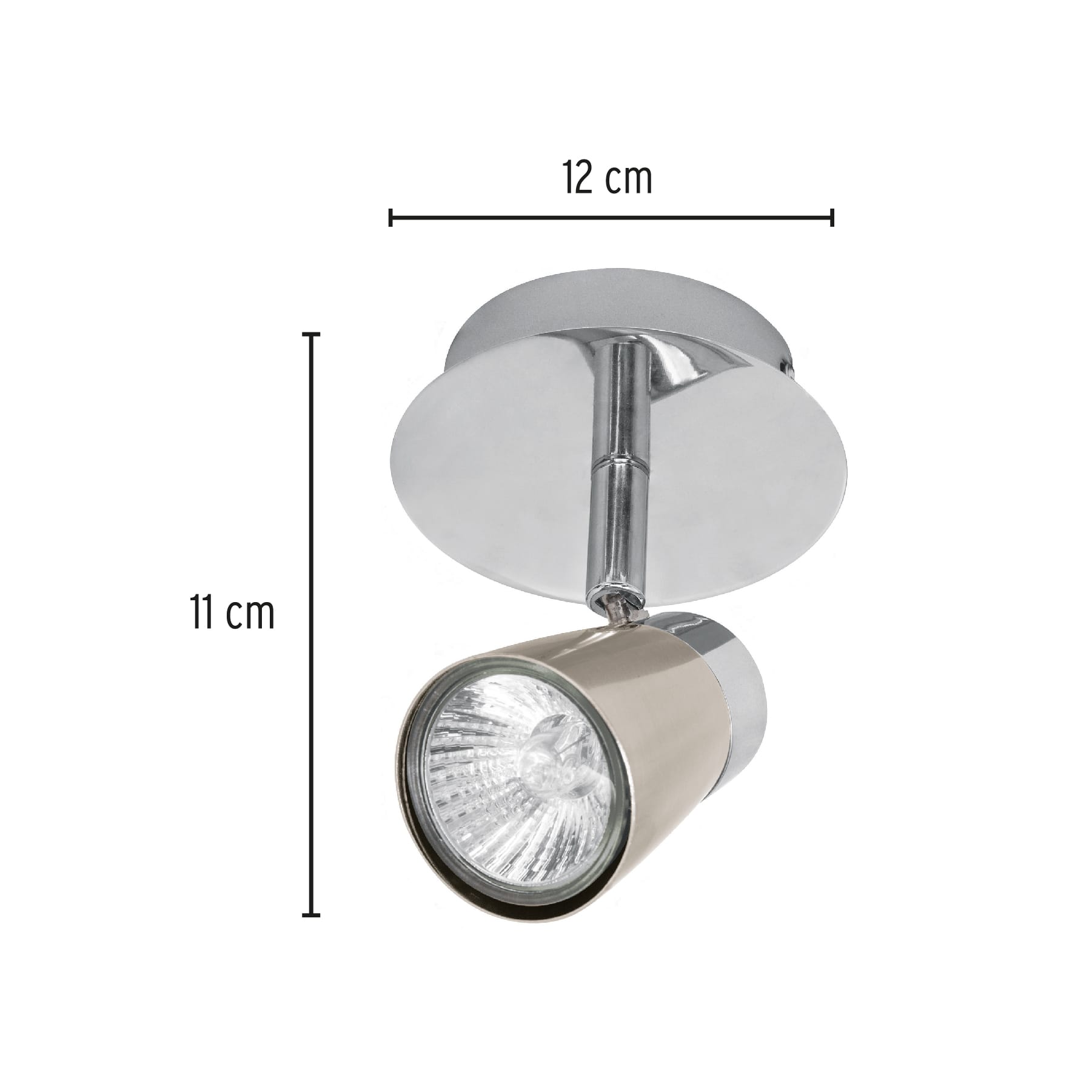 Lampara Luminaria Con 1 Spots de sobreponer, Compatibles con lámparas LED o Halógenas (NO Incluidas).