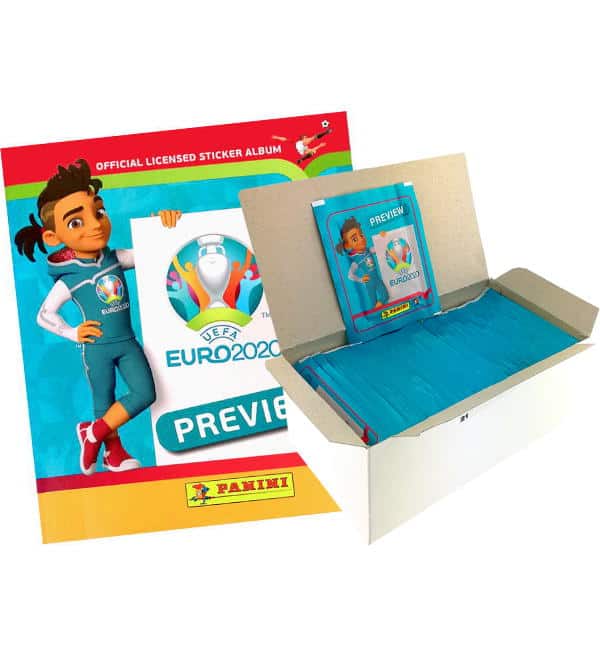 Album + caja con 170 sobres Llena Fácil de la Euro 2020 Preview - Panini