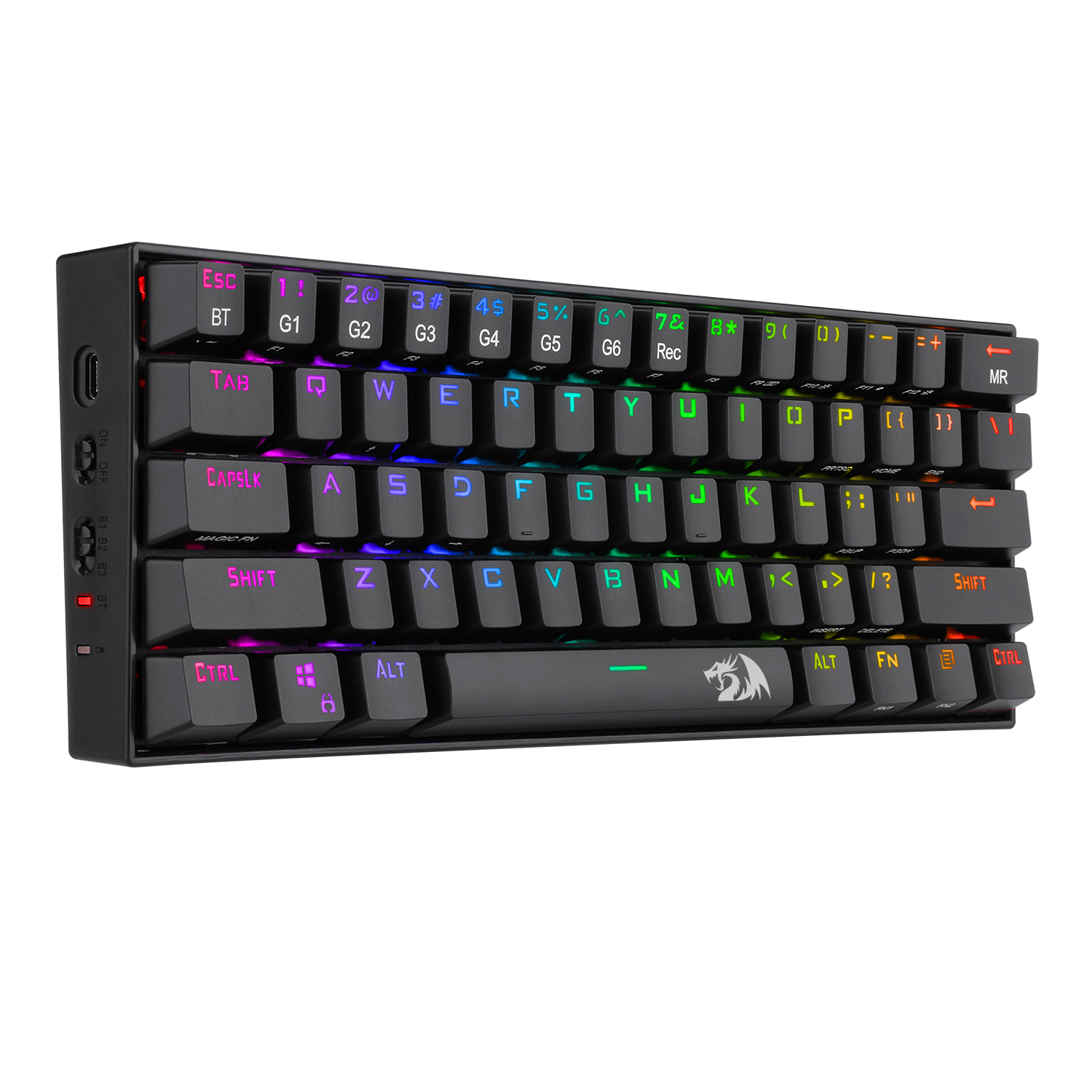 Teclado Gamer Redragon Draconic RGB Inalámbrico - Alámbrico