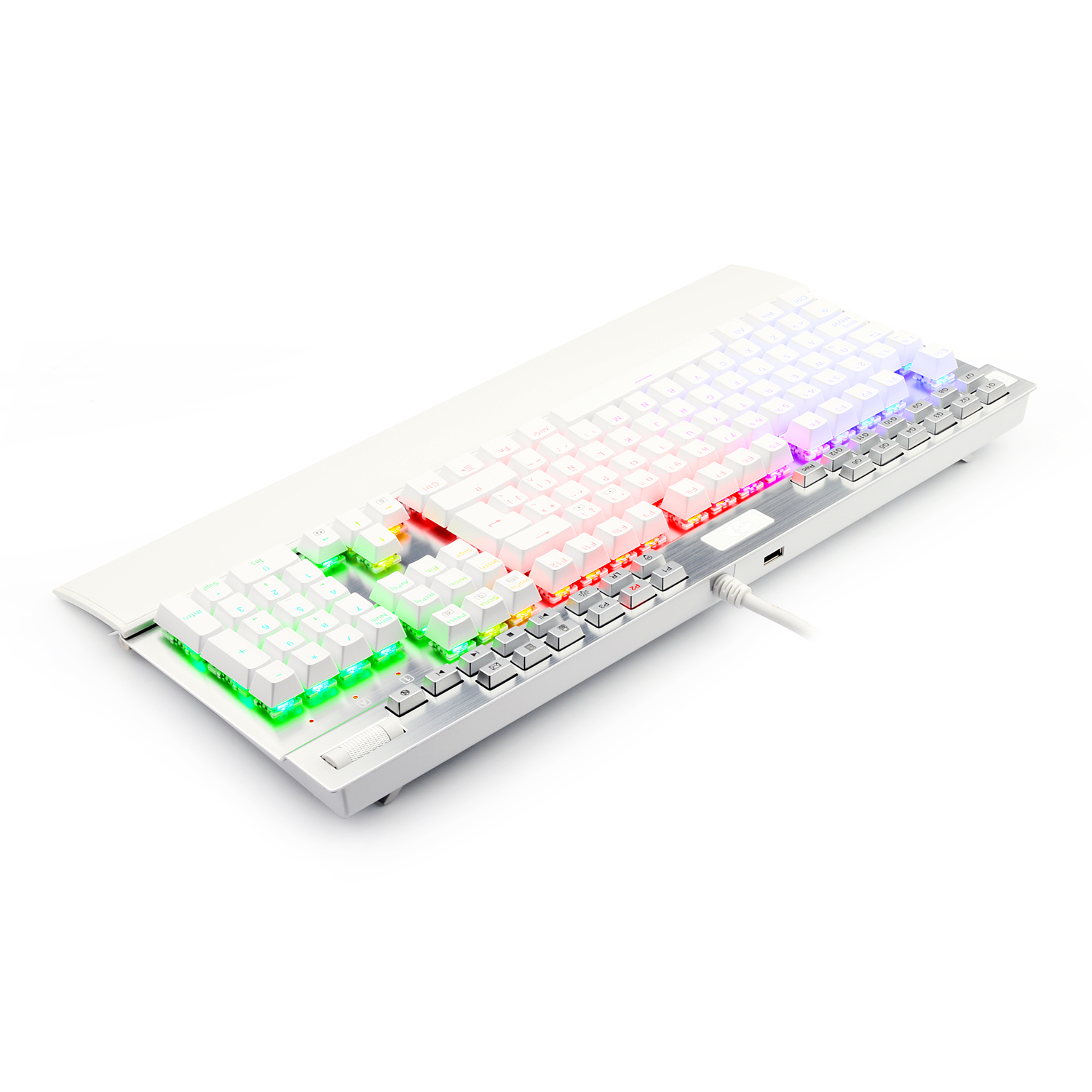 Teclado Gamer Redragon K550 Yama Blanco Mecánico Español