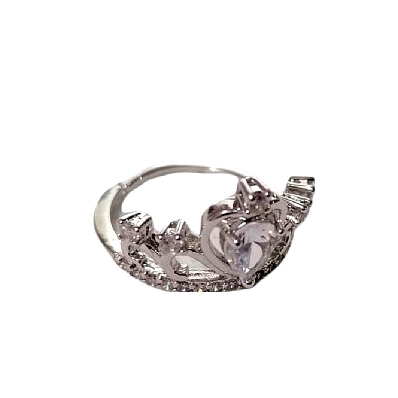 Anillo Corona El Mexico QSF en Chapa de Rodio Ajustable SWAROVSKI ELEMENTS INCLUYE DE REGALO ARETES DIAMOND Y CAJA PARA REGALO