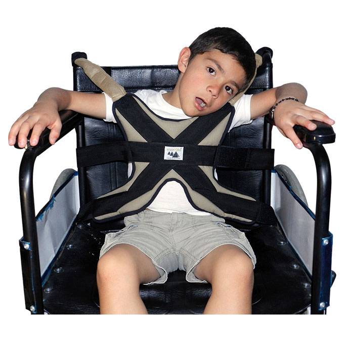 CINTURON PECHERA DE SEGURIDAD PARA SILLA DE RUEDAS PARA NIÑO